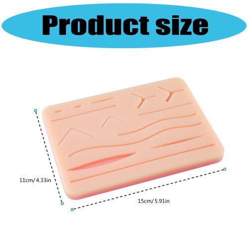 Suture Practice Kit with Realistic Skin Simulation, 14 Wound Types Reusable Training for Medical Students 1