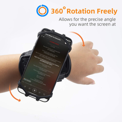 Phone Wristband Holder 360 Rotatable QuickRelease Mount Adjustable Strap for Running Workout 2