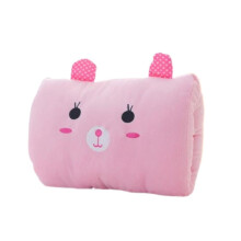 Plush Hand Warmer Pillow Pink Velvet Cute Animal Cushion for Kids and Adults Soft Comfort Gift