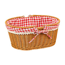 Panier en plastique tissé à la main de récolte de grande