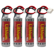 (4Pack) ER6C AA 3.6V 1800mAh PLC Battery for Mitsubishi FX1N Controller,  Energy Density, Long Backup Duration