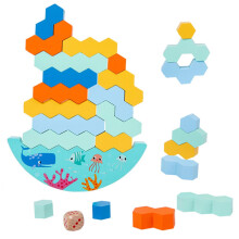 Wooden Building Blocks Set Montessori Educational Balance Stacking Toys for Kids Gift