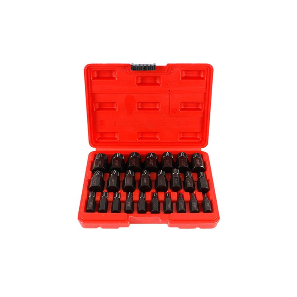 25 Pieces Screw Extractors Hex Shank Imperial Screw Remover Tool For Damaged Screws Bolts Extractor Tool Black 4713001218409