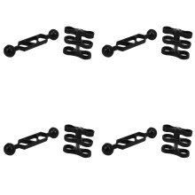 4X Aluminum Alloy Scuba Diving Light Torch Dual  Joint Arm and 1Set Butterfly Clip Clamp Mount for Underwater Camera