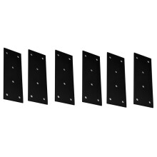 6PCS 48x127mm Flat Mending Plate Bracket With Holes,Straight Steel Brace Fixing Joining Plate for Wood With 36PCS Screws