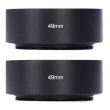 2pcs 49mm Mount Standard Metal Lens Hood for