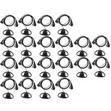 (10 Pack) 2Pin Advanced D Shape Clip-Ear Ptt Headset Earpiece Mic for  2 Way Radios Gp88S Gp300 Gp68 Gp2000