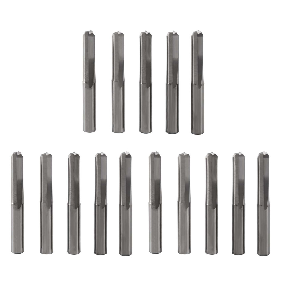 Photos - Other Hand Tools 15Pcs 6mm 22mm Double Edged Straight Router Bits Straight End Mill Milling Cutter 2 Flutes Cnc