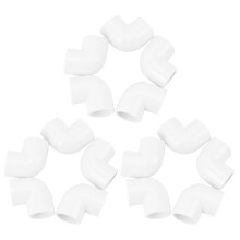 15 Pieces 20mm Dia 90 Angle Degree Elbow PVC Pipe Fittings Adapter Connector White
