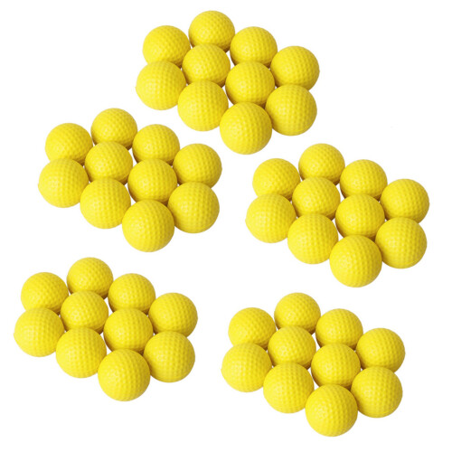 50Pcs Yellow Soft Elastic Indoor Practice PU