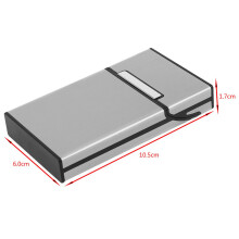 2X Persoenlichkeit Zigarettenetui Schlank Metall Zigarettenschachtel Geschenkbox Frauen Zigarettenspitze (Silber)