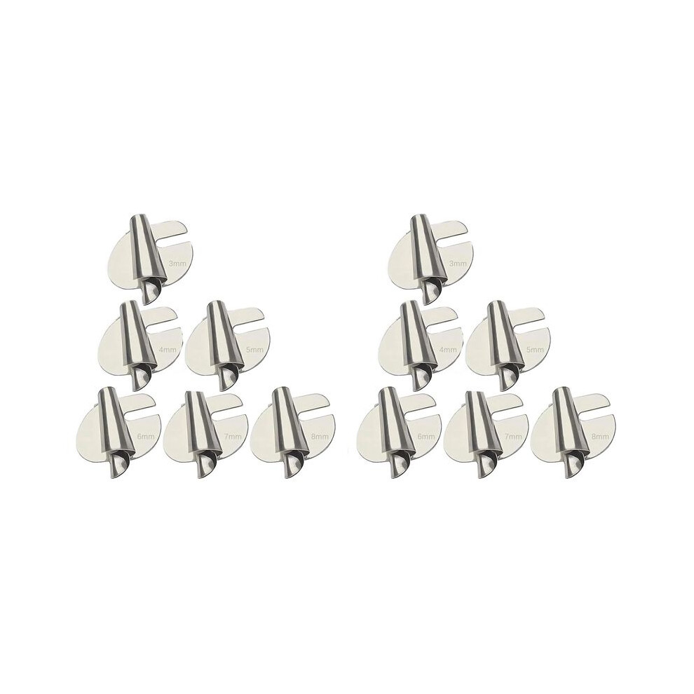 12Pcs Sewing Rolled Hemmer Foot, 3Mm-8Mm 6 Sizes Wide Rolled Pressure Foot Sewing Machine Presser Foot Hemmer Foot 6032337719755