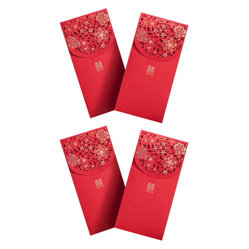 Typecat Red 20Pcs Chinese Envelopes Lucky Money Envelopes Wedding Packet For New Year Wedding (7X3.4 In)