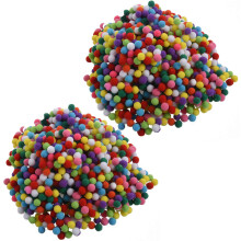 2000 Stück 10mm Mischfarbe Soft Fluffy Pom Poms Pompoms für Kinder Handwerk