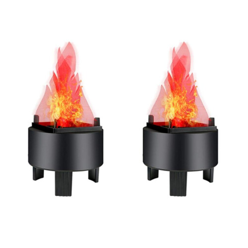 2X LED Fire Flame Effect Light Artificial Electric Flicker Campfire Lamp Party Decor Supplies US Plug 1