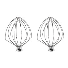 2X KN256WW 6-Wire Whip Attachment for 5-6 Quart Bowl-Lift Stand Mixer Replacement, Egg Cream Stirrer