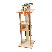 DIY Electric Elevator Kit for Kids, Wooden STEM Science Experiment Toy with HandsOn Lift Mechanism