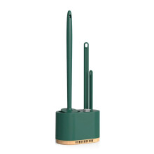 Grünes 4-in-1-Toilettenbürstenset Aus Silikon, Toilettenbürste Aus Silikon Ohne Tote Winkel, Reinigungsartefakt, Toilettenwaschset