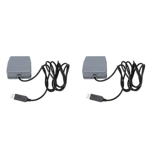 2X USB Foot  Keyboard Pedal for HID PC Computer USB Action  Control Key Functions Mouse PC Game