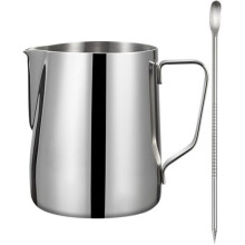 Milk Frothing Pitcher, Thicker Version 350ml 12oz Steaming Pitchers Stainless Steel Milk Coffee Cappuccino Latte