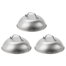3X Accessoires voor Bakplaten, 9 Inch Breed, Gebroken Hamburger, Smeltende Kaas, Koepelafdekking, Roestvrijstalen Bedruiping, Stoomafdekking