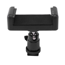 2X 2 in 1 Mobile Phone Clip Holder 360 Hot Shoe Adapter Mount Fit for Dslr Slr Camera