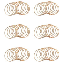 60 Pack 3 Inch Gold Dream Catcher Metal Rings Hoops Macrame Ring for Dreamcatchers and Crafts