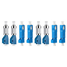 2X FC Male to LC Female Hybrid Optical Fiber Convertor Adapter+LC Female to SC Male Hybrid Flange,Optical Fiber Adapter