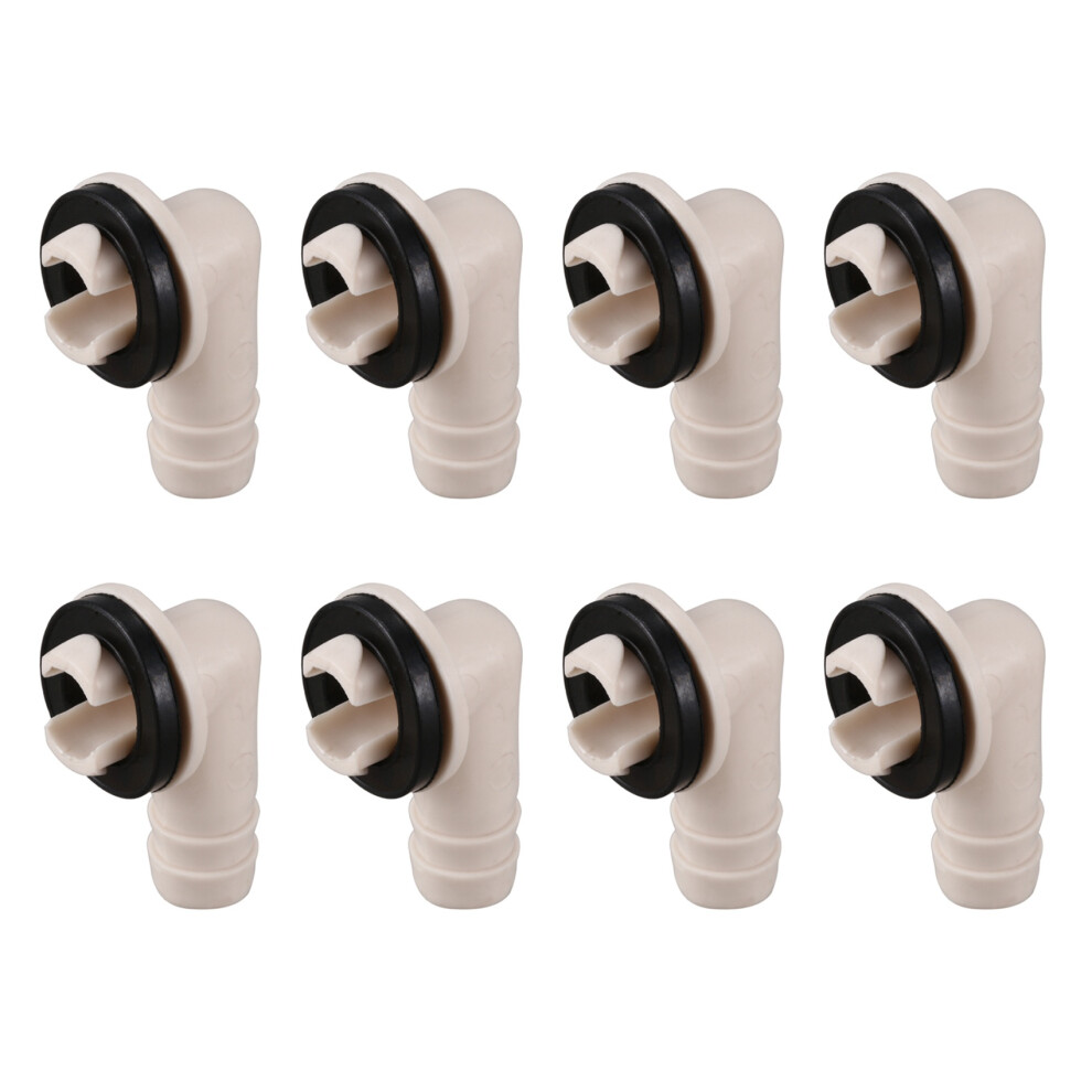 8X Air Conditioner Ac Drain Hose Connector Elbow With Rubber Ring For -Split Units And Window Ac Unit 3/5 Inch(15Mm) 6034096278566