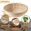 Round Set,4 Yeast Baskets for Bread and Bread Dough, Banneton Proofing Basket with Linen Inserts,Dough Scraper Set Round 4