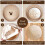 Round Set,4 Yeast Baskets for Bread and Bread Dough, Banneton Proofing Basket with Linen Inserts,Dough Scraper Set Round 6
