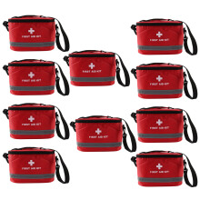 10X First Aid Kit Sports Camping Bag Home Emergency Survival Package Red Nylon Striking  Symbol Crossbody Bag