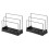 2X Cutting Boards Holder, Organizer Pantry Rack Bakeware Holder Chopping Board Kitchen Countertop Storage Black 1