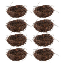 8X Handmade Vine Twig Bird Nest Home Nature  Holiday for Photo Garden Decor