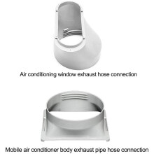 2X Interface de Tuyau D'Échappement de Climatiseur, Connecteur de Raccord de Corps de Climatiseur Mobile à La Maison