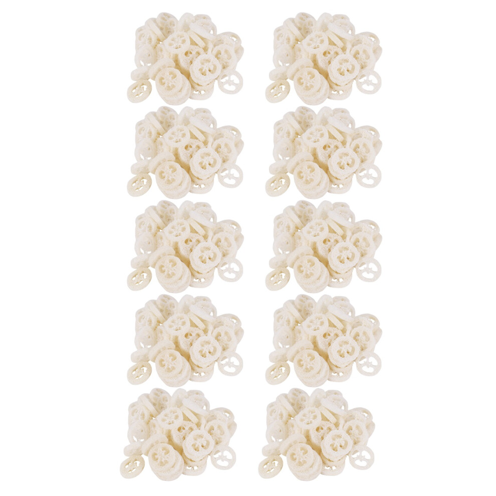 4-6cm Wide 500Pcs/Lot Natural Loofah Slice DIY Customize Soap Tools,Cleaner,Sponge Scrubber,Facial Soap Holder