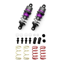 1/10 1 Paire D'Amortisseurs Hydrauliques en MéTal RC Voiture TéLéCommandéE Voiture de Course Plate à DéRive (63 Mm) Violet