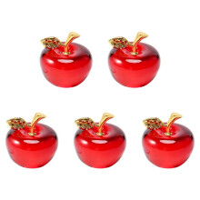 5X Christmas Crystal Glass Crafts Home Decoration Car Ornaments Crystal Crafts Miniature Souvenir Gifts