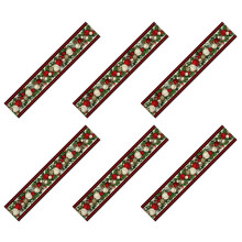 6X Weihnachtstischläufer mit Rotem und Schwarzem Karomuster Aus Leinen, 72 Zoll Lang, Saisonale Winter-Weihnachtstischdekoration