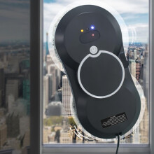 Window Cleaning Robot with Ultrasonic Water Spray, 2800Pa Suction, Remote Control for Indoor and Outdoor