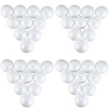 40 x Christmas Decoration Modelling Polystyrene Foam Sphere 10cm---White