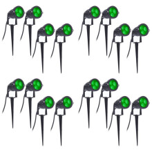 16Pcs LED Garden Lights 3W 220V Outdoor Spotlight with Spike IP65 Waterproof Garden Landscape Decorative Lamp Green