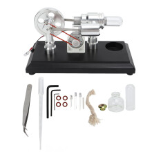 Stirling Engine Model Kit with Multi Color LED Lights, Stainless Steel Educational Toy for Science Experiment