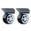 Replacement Suitcase Wheels A65 360 Spinner Double Row Heavy Duty  Kit 1 Pair Large Black 4
