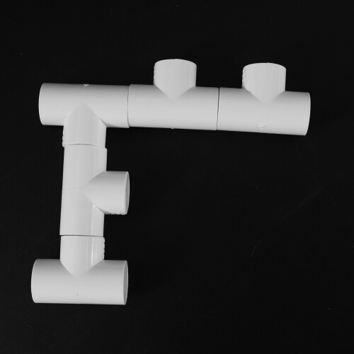 20mm PVC Tee 3 Way Water Pipe Tube Adapter Connectors White 20 Pcs 1