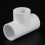 20mm PVC Tee 3 Way Water Pipe Tube Adapter Connectors White 20 Pcs 5