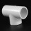 20mm PVC Tee 3 Way Water Pipe Tube Adapter Connectors White 20 Pcs 7