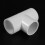 20mm PVC Tee 3 Way Water Pipe Tube Adapter Connectors White 20 Pcs 8