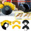 3 Sets Drill Bit Holder with Traditional Guard for Angle Grinder Twist Drill Sharpener 10