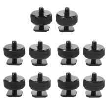 1/4 Inch-20 Hot Shoe Mount Adapter Tripod Screw to Flash Hot Shoe for DSLR Camera Rig(10 Packs)